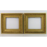 A pair of 19 thC French Gilt Frames - a pair of swept frames with acanthus and egg & dart