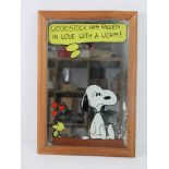 A vintage Snoopy mirror.