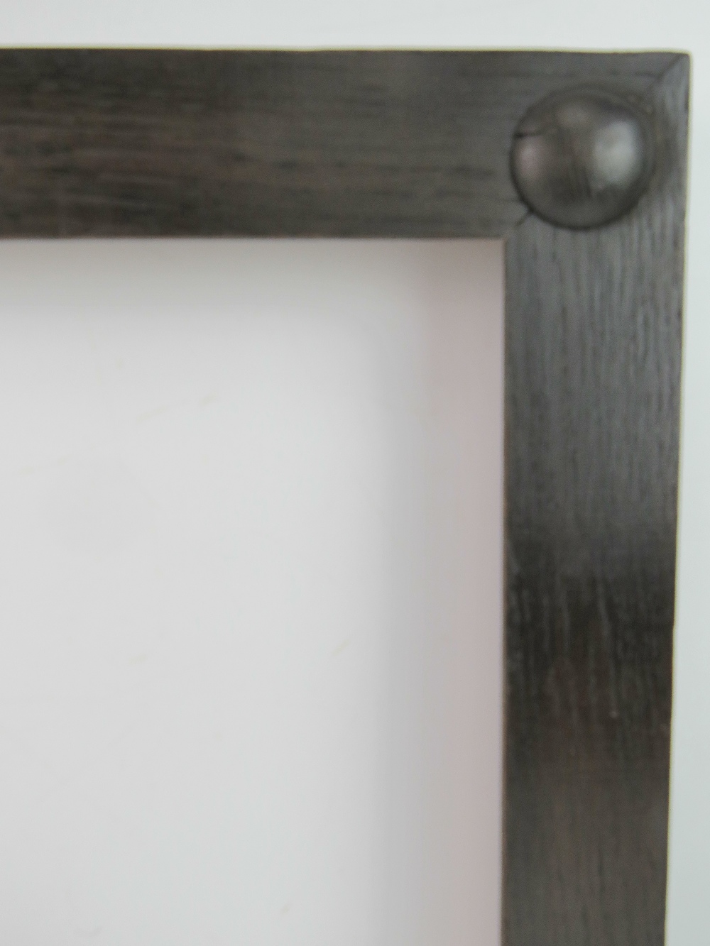 Edwardian Oak Frame - a dark oak and 4 x 1/4 spherical appliques, 1 3/4 inches wide , - Image 2 of 3