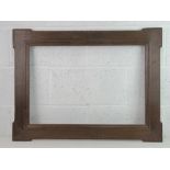 Art Nouveau Oak Frame - A shaped and moulded oak frame, approximately 3 1/2 - 3 7/8 inches (8.
