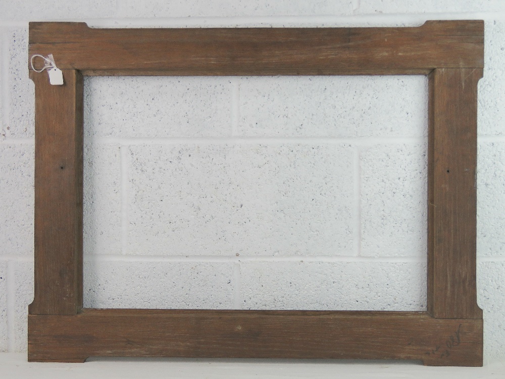 Art Nouveau Oak Frame - A shaped and moulded oak frame, approximately 3 1/2 - 3 7/8 inches (8. - Image 3 of 3