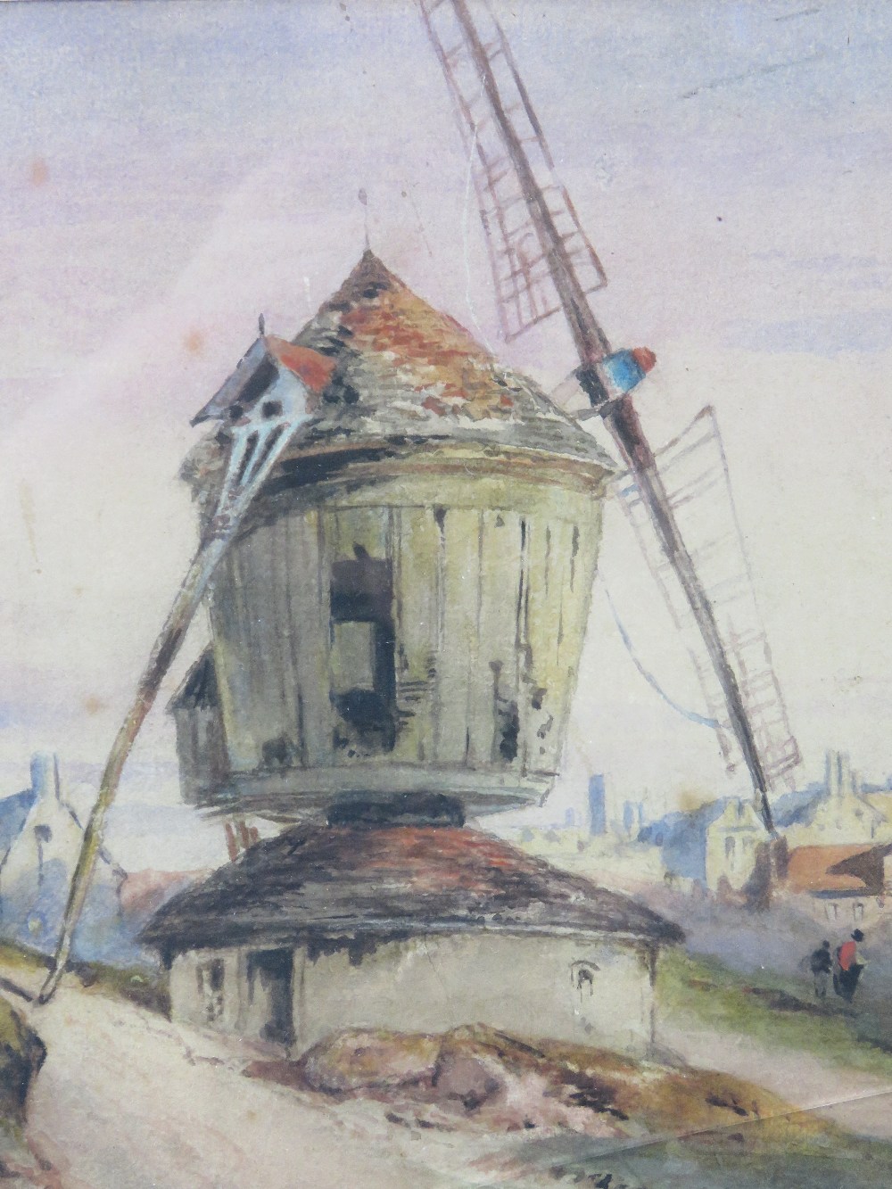 William Tatton Winter ( 1855-1928) Watercolour, 'The Windmill'. - Image 3 of 6