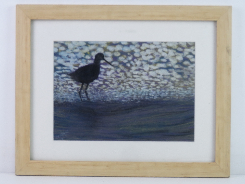 Brooke Groille XX-XXI Pastel Curlew on the Fowey, Cornwall Signed lower left 8 x 11 1/2” ( 20.