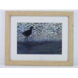Brooke Groille XX-XXI Pastel Curlew on the Fowey, Cornwall Signed lower left 8 x 11 1/2” ( 20.