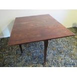 A 19thC mahogany drop leaf dining table with pull out legs, 106 x 138 (extended) x 70cm.