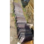 A large quantity of roofing slates, assorted sizes - average 17 x 9", approx 300 in all.