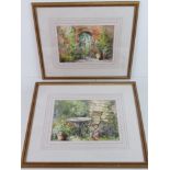 A pair of delightful watercolours, each