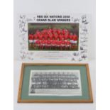 Signed print; 'British Isles Rugby Union