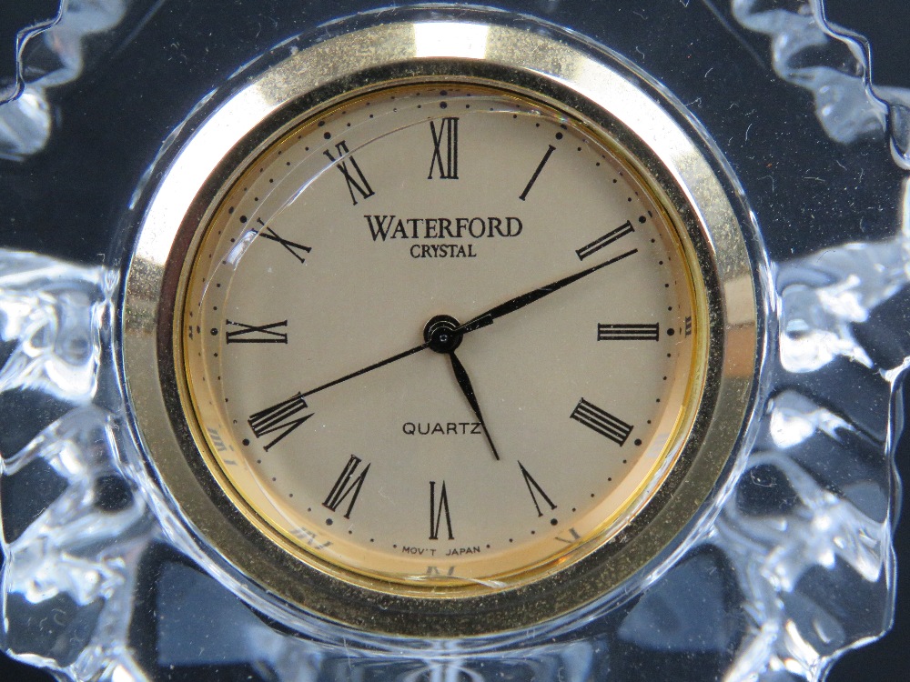 A Waterford Crystal clock standing 15cm high - Image 2 of 3