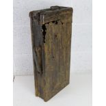 A rare WWII German 4cm shell transit box, designed to hold 3 x shells, relic condition,