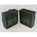 Two Breda M37 ammo boxes with four 20rd clips.