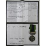 An India General Service Medal Clasp Waziristan 1919-21 for 5765132 Pte. S. Fuller.