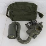 A USA M182 Gas Mask and Bag Dated 1943.