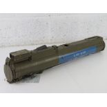 A deactivated LAW66 Training Rocket Launcher, Blue, one switch is missing. With certificate.