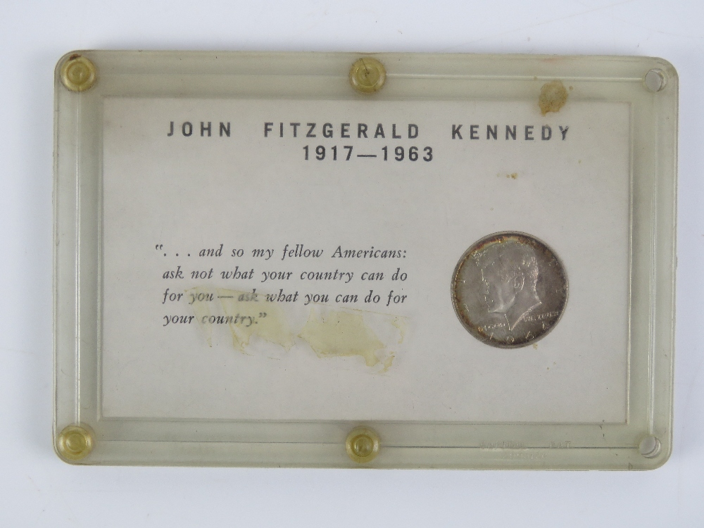 A John Fitzgerald Kennedy (JFK) 1917-1963 commemorative 1964 half dollar coin. - Image 2 of 3