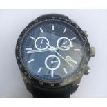 A superb Christopher Ward black dial gentleman's Tachymeter wrist watch.