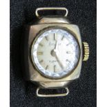 A 9ct gold ladies Accurist cocktail watch, case back hallmarked 375 and weighing 1.