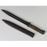 An early WWII German K98 bayonet, marked Karl Eickhorn, 2235 to the blade,