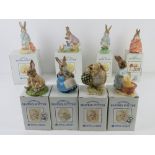 Royal Albert Beatrix Potter; eight figurines with associated boxes being 'Mr Alderman Ptolemy',