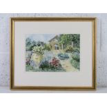 Watercolour; Hesteronbe' gardens Somerset by Phillipa Powell. Sigt size 28 x 19.