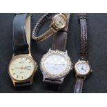 Four wristwatches including Mens Avia, Mens Rotary, ladies Timex and another ladies wristwatch.