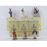 Royal Doulton Bunnykins; Six figurines in original boxes being 'Nurse', 'Goodnight', 'Groom',
