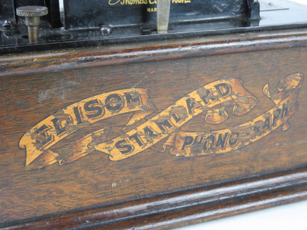 A Thomas A Edison Standard Phonograph bearing serial number 6164009 and dating to c1898, - Image 2 of 13