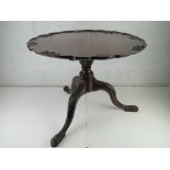 A good late Georgian early 19th century mahogany occasional tripod table,