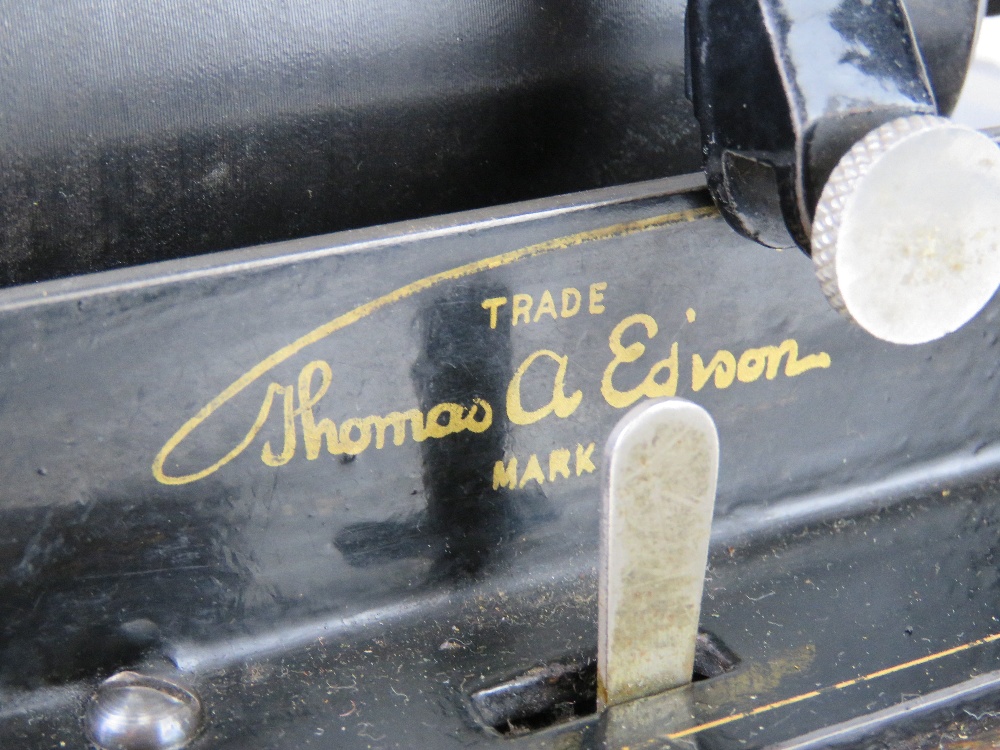 A Thomas A Edison Standard Phonograph bearing serial number 6164009 and dating to c1898, - Image 3 of 13