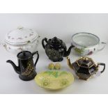 A quantity of ceramics inc large Wedgwood soup tureen, Myott Son & Co chamber pot,