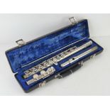 A flute marked Blessing Elkhart Ind USA No 53998, in fitted case.