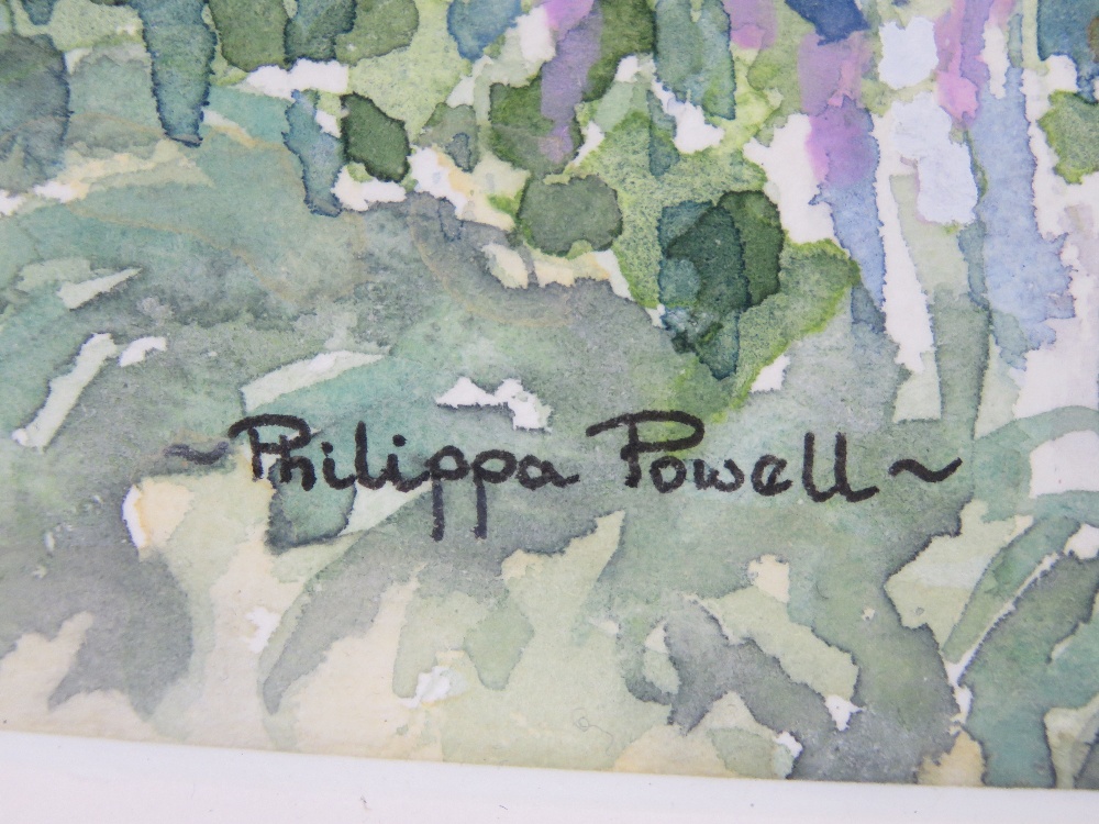 Watercolour; Hestercombe' gardens Somerset by Phillipa Powell. Sigt size 28 x 19. - Image 2 of 3