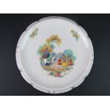 A transfer printed Falcon ware ceramic stand having Georgian scene upon - Gentleman on horse,