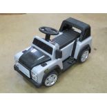 A child ride on Land Rover, a/f, needs power cord, untested.