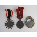 Three WWII German medals awarded to the same individual.