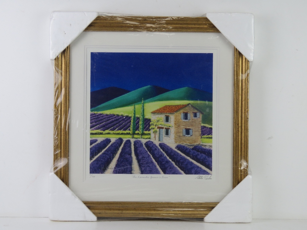 Limited edition signed print 'The Lavender's Grower's Farm' by Stella Parslow 34/145 with