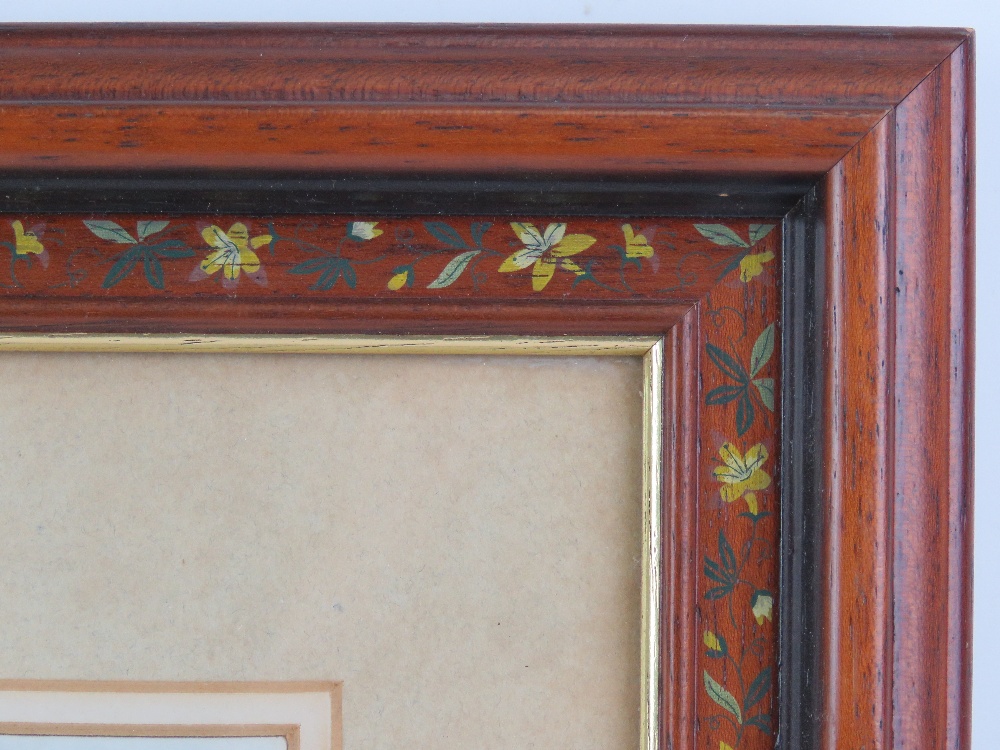 A 20th century Arts and Crafts style handpainted and stained pine frame, - Image 3 of 3