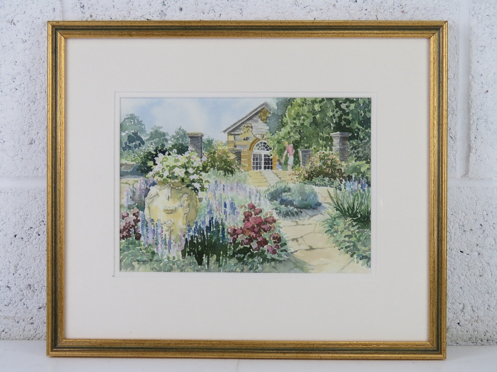 Watercolour; Hestercombe' gardens Somerset by Phillipa Powell. Sigt size 28 x 19.