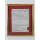 Apprenticeship Bond dated 17 June 1833. English. Main text partially printed.