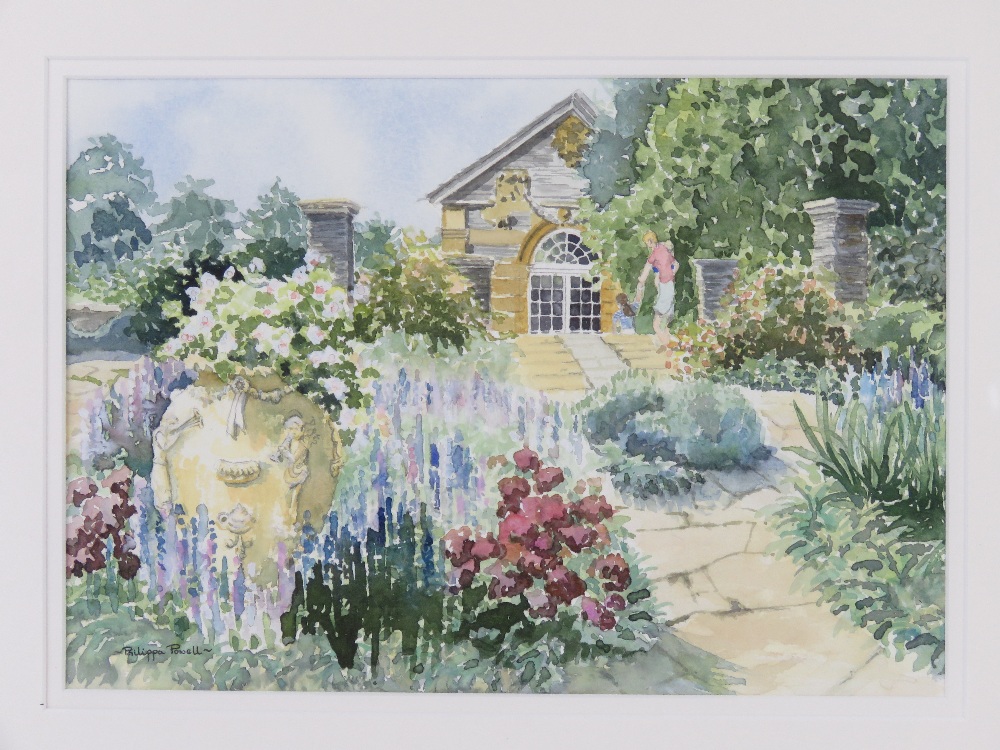 Watercolour; Hestercombe' gardens Somerset by Phillipa Powell. Sigt size 28 x 19. - Image 3 of 3