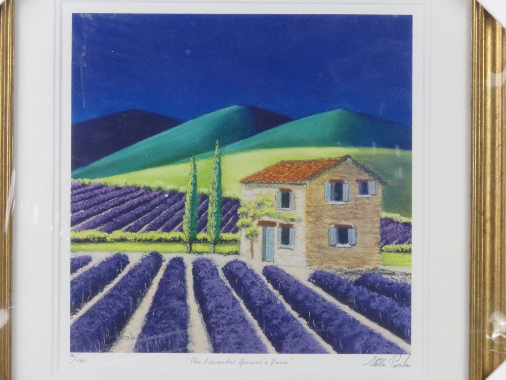 Limited edition signed print 'The Lavender's Grower's Farm' by Stella Parslow 34/145 with - Image 2 of 4