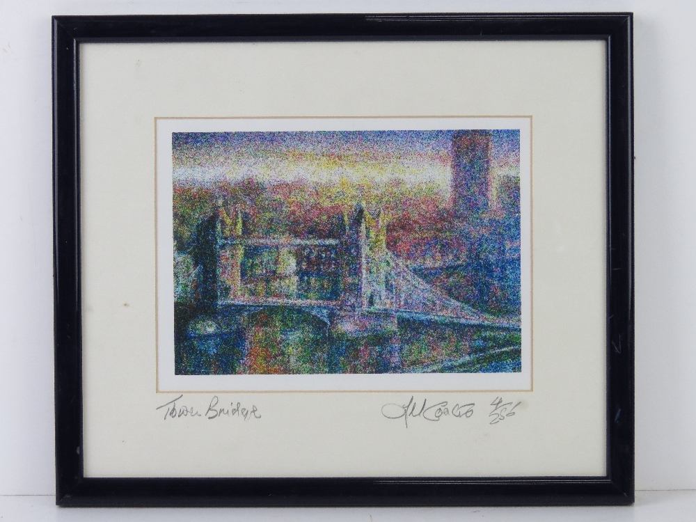 Signed limited edition print 'Tower Bridge' by (Jill Coates?? signature indistinct) 4/256 sight