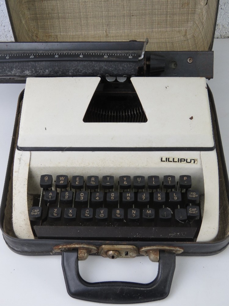 Three vintage typewriters inc Remington Rand, Olivetti and Lilliput. - Image 4 of 4