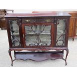 A late 19th century Continental style credenza base,
