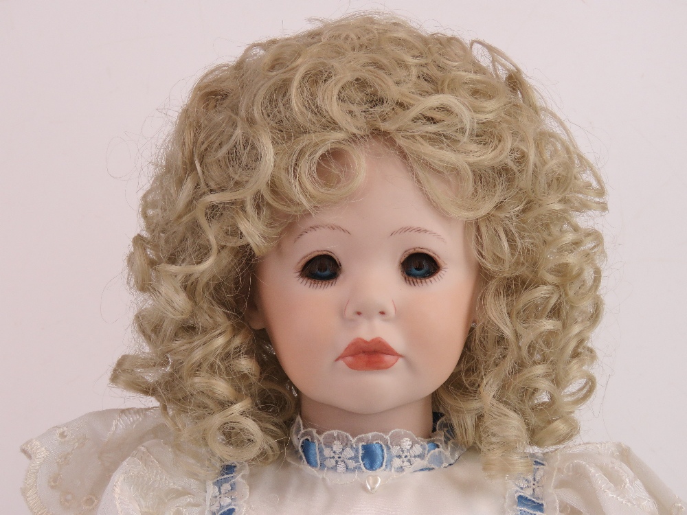 A handmade 20th century bisque headed doll made using an antique doll mould, - Image 2 of 6