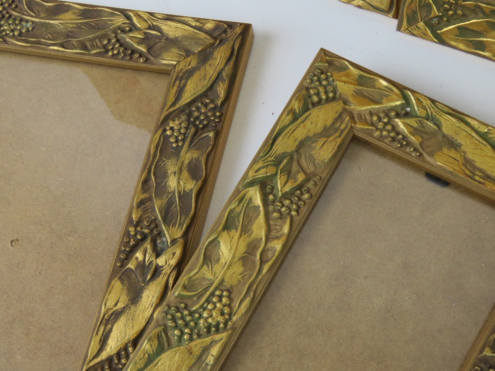 A set of matching gilt leaf design frames, various sizes, - Image 2 of 2