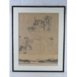 Map; Budrum Asia minor the ancient Halicarnassus 'engraved by J & C Walker' dated 1851,