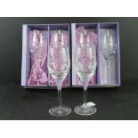 Edinburgh crystal; a set of six wine glasses. Four in original boxes.