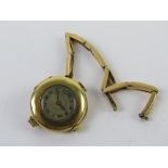 A Charles Frodsham 18ct gold ladies half hunter style wristwatch, dial marked 'Frodsham',
