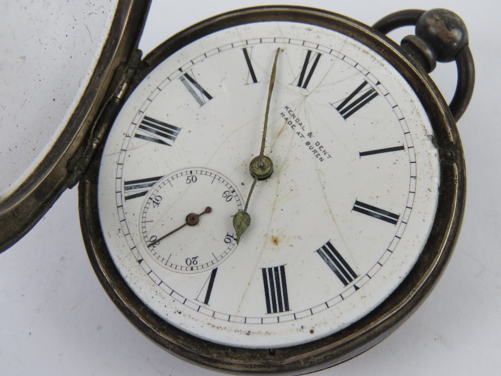 A HM silver key wind open face pocket watch marked Farringdon "G" REGd to the movement and to the - Image 8 of 11